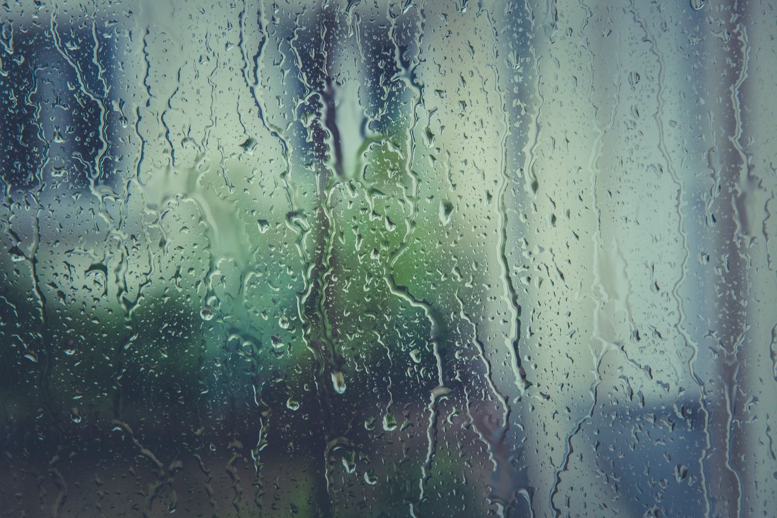 Wet Carpet After a Leak and What to Do in the First 48 Hours Heavy rain running down a window pane